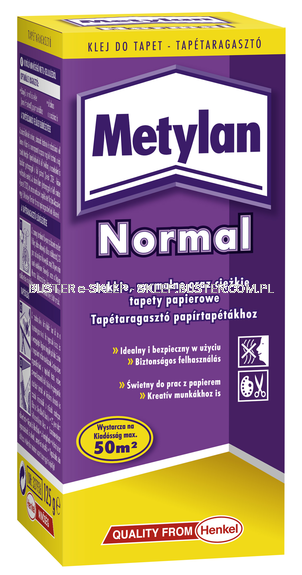 KLEJ DO TAPET PAPIEROWYCH NORMAL METYLAN 40x125G HENKEL