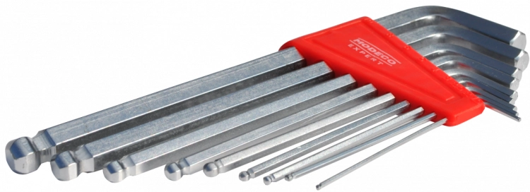 KOMPLET KLUCZY IMBUSOWYCH PRZEGUBOWYCH 9SZT CR-V 1,5-10MM MN-54-118 MODECO