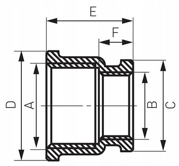 MUFA MOSIĘŻNA REDUKCYJNA 1/2"x3/8" M08Z FERRO
