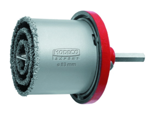 WYRZYNARKA DO OTWORÓW Z NASYPEM WOLFRAMOWYM Z KORONAMI 6SZT. 33,53,67,83MM MN-76-104 MODECO