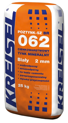 TYNK MINERALNY 062 BIAŁY BARANEK 2MM 25KG KREISEL