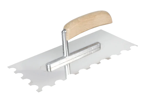 PACA NIERDZEWNA ALUMINIOWA ZĄB PÓŁOKRĄGŁY UCHWYT DREWNIANY BEJCOWANY 130/270MM 6700 INSTAR