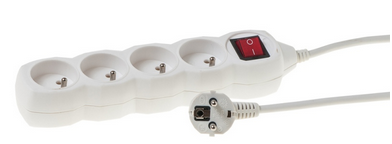 PRZEDŁUŻACZ 4-GNIAZDOWY Z UZIEMIENIEM I WYŁĄCZNIKIEM 3M POLMARK