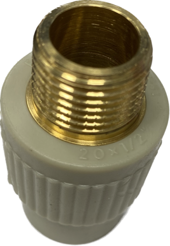 PP ZŁĄCZKA METAL GWINT ZEWNETRZNY 20x1/2* 3081134 WAVIN