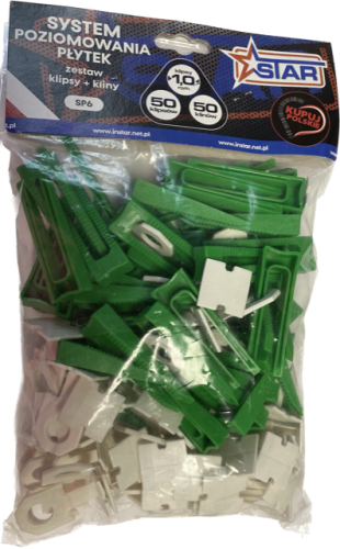 MARTEN ZESTAW KLIN 50SZT + KLIPS 1MM - 50SZT DO POZIOMOWANIA PŁYTEK INSTAR