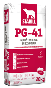 GŁADŹ TYNKOWA ŚIEŻNOBIAŁA PG-41 20KG STABILL
