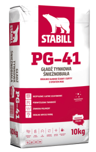 GŁADŹ TYNKOWA ŚNIEŻNOBIAŁA PG-41 10KG STABILL