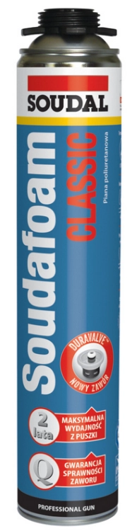 PIANKA MONTAŻOWA PISTOLETOWA SOUDAFOAM GUN CLASSIC 750ML SOUDAL