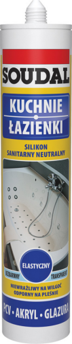 SILIKON NEUTRALNY SANITARNY BEZBARWNY 280ML SOUDAL