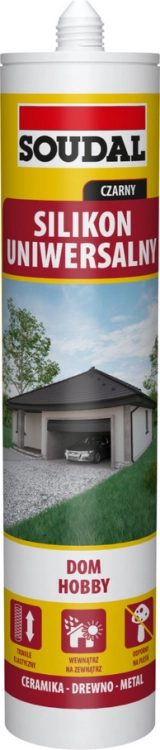 SILIKON UNIWERSALNY CZARNY 280ML SOUDAL