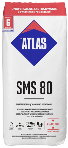 SMS 80 WYLEWKA SAMOPOZIOMUJĄCA 25-80MM 25KG ATLAS