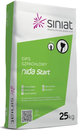GIPS SZPACHLOWY NIDA START 25KG SINIAT