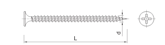 WKRĘTY DO PŁYT G-K DO METALU 3,5x5MM 500SZT KOELNER