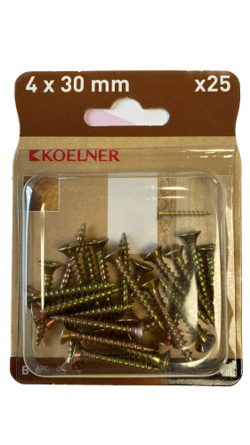 WKRĘTY DO DREWNA UTWARDZANE 4x30MM 25SZT KOELNER