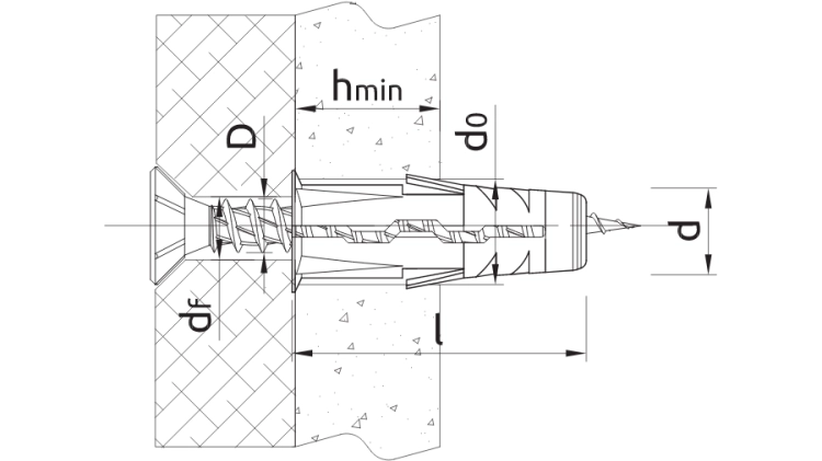 KOŁEK UNIWERSALNY UNO FI6 Z WKRĘTEM 4X35MM 36SZT RAWLPLUG