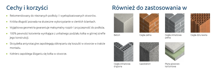 KOŁEK UNIWERSALNY UNO FI6 Z WKRĘTEM 4X35MM 36SZT RAWLPLUG
