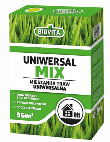 MIESZANKA TRAWNIKOWA UNIWERSALMIX 0,9KG BIOVITA