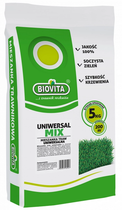 MIESZANKA TRAWNIKOWA UNIWERSALMIX 5KG BIOVITA