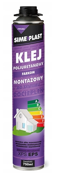 PIANOKLEJ POLIURETANOWY DO STYROPIANU 750ML SIMEPLAST