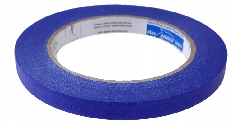 TAŚMA MALARSKA 10MM X 50MB NIEBIESKA PAPIEROWA POLY PAPER BLUE DOLPHIN