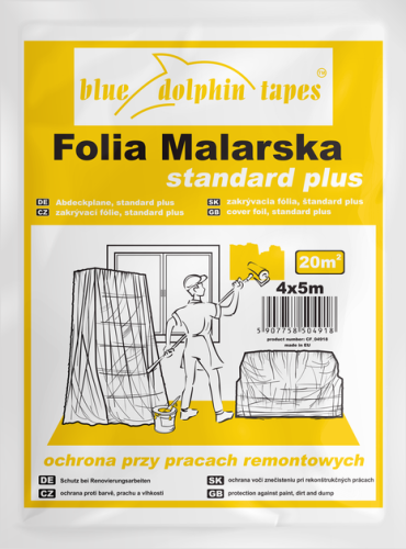 FOLIA MALARSKA 4X5 20M ŚREDNIA BLUE DOLPHIN