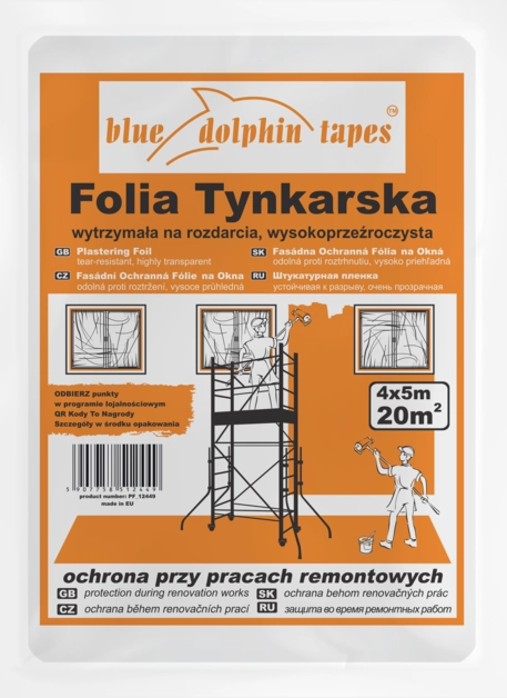 FOLIA TYNKARSKA BEZBARWNA 4X5MB BLUE DOLPHIN