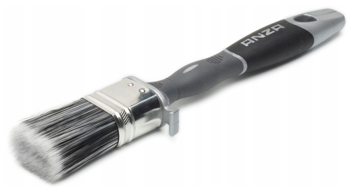 PĘDZEL OWALNY 25MM SZARO-BIAŁY PLATINUM ANZA