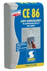 GŁADŹ GIPSOWA DO GK Z WŁÓKNAMI CE86 20KG SEMIN