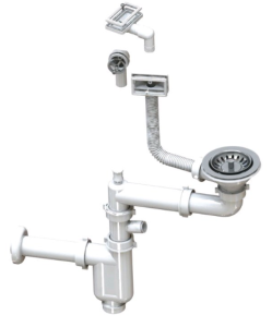 SYFON ZLEWOZMYWAKOWY 1-KOMOROWY OSZCZĘDZAJĄCY PRZESTRZEŃ SITKO 3,5" AKCES