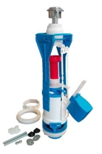 ZAWÓR SPUSTOWY 2-FUNKCYJNY CHROMOWANY USZCZELKA + ŚRUBY MOCUJĄCE 