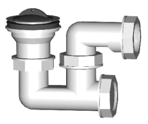 SYFON BRODZIKOWY ODEJŚCIE FI 40 SITKO METALOWE 