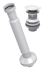 SYFON UMYWALKOWY UNIVERSAL+ CZYSZCZONY Z GÓRY KOREK KLIK-KLAK 11/4 Z SYFONEM UNIWERSALNYM