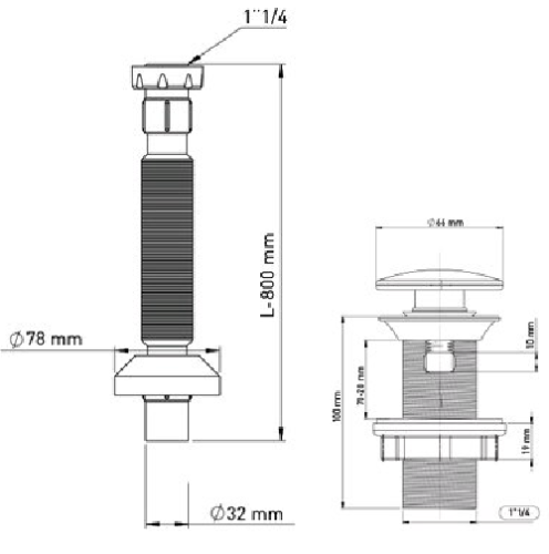 SYFON UMYWALKOWY YNIVERSAL+ CZYSZCZONY Z GÓRY KOREK KLIK-KLAK 114 Z SYFONEM UNIWERSALNYM-2.png