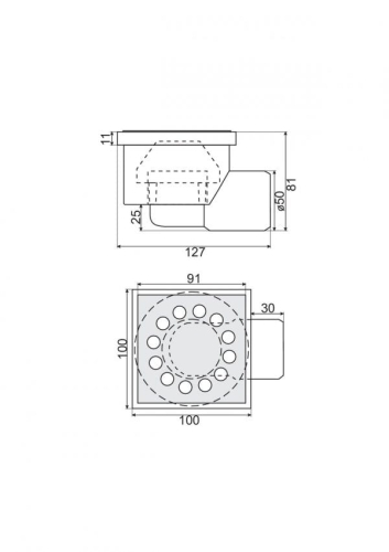 KRATKA KANALIZACYJNA 10X10CM ODPŁYW BOCZNY FI50 METALOWA-2.jpg