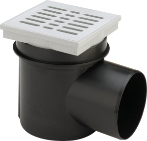 WPUST ŚCIEKOWY  15X15CM  ODPŁYW FI110 POZIOMY  VIEGA PLASTIKOWY