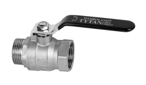 ZAWÓR KULOWY TYTAN  Z RĄCZKĄ I DŁAWIKIEM JEDNONYPLOWY 1/2" HYDROLAND