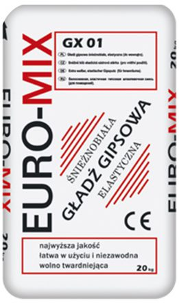 GŁADŹ GIPSOWA ŚNIEŻNOBIAŁA GX 01 20KG EURO-MIX