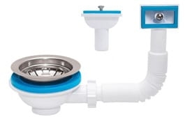 SPUST ZLEWOZMYWAKOWY Z KORKIEM I PRZELEWEM WERTYKALNYM I HORYZONTALNYM  AKCES