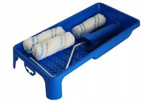 ZESTAW MALARSKI 3SZT WAŁEK MICROFIBRA 10CM+RĄCZKA+KUWETA+TAŚMA