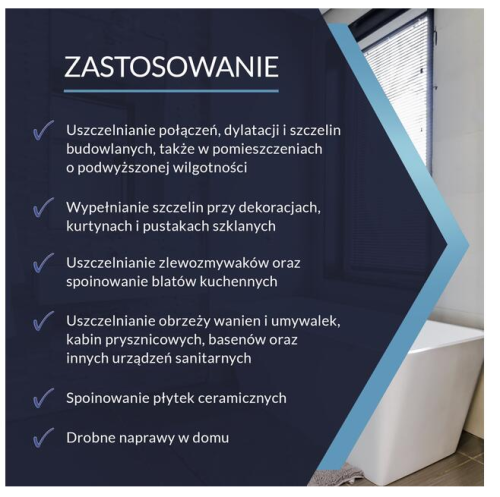 TYTAN SILIKON SANITARNY BIAŁY 280ML