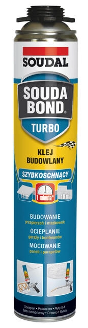 KLEJ BUDOWLANY SOUDABOND SZYBKOSCHNĄCY PISTOLETOWY TURBO 750Ml SOUDAL