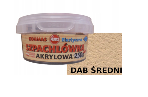 PILMAS SZPACHLÓWKA AKRYLOWA UNIWERSALNA DĄB ŚREDNI 250G