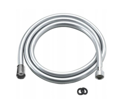 WĄŻ PRYSZNICOWY BEZSKRĘTNY PVC L-150CM SILVER AXUS AKCES