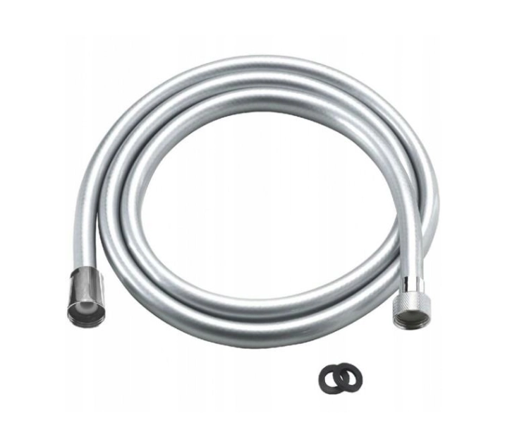 WĄŻ PRYSZNICOWY BEZSKRĘTNY PVC L-150CM SILVER AXUS AKCES