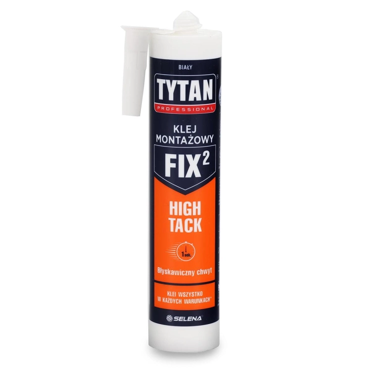 TYTAN HIGH TACK FIX2 KLEJ MONTAŻOWY BIAŁY 290ML
