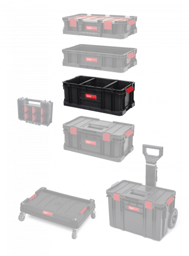 OTWARTA SKRZYNKA MULTI STORAGE SYSTEM 26L 2 REGULOWANE PRZEGRODY MN-03-174 MODECO EXPERT