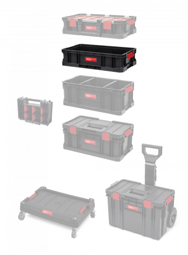 OTWARTA SKRZYNKA MULTI STORAGE SYSTEM 14,3L 5 REGULOWANE PRZEGRODY MN-03-173 MODECO EXPERT