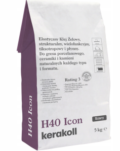 KERAKOLL H40 ICON SZARY KLEJ ELASTYCZNY ŻELOWY WIELOFUNKCYJNY  5KG