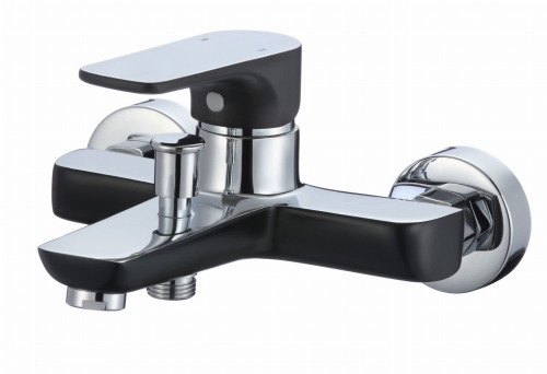 BATERIA WANNOWA ŚCIENNA BEZ NATRYSKU SENJA CZARNY CHROM HYDROLAND
