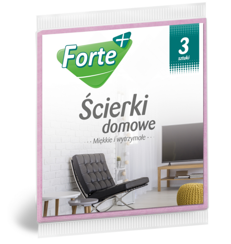 FORTE+ ŚCIERKI DOMOWE MIĘKKIE I WYTRZYMAŁE 3 SZT
